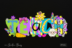 Preppy Ransom Easter Teach PNG Design | Easter PNG Product Image 4