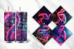 Neon flamingo Tumbler Wrap Bundle Product Image 2