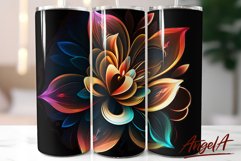 Neon tumbler / Floral tumblersublimation / black tumbler Product Image 1