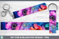 GorgeousNeon Flowers Key Fob design.