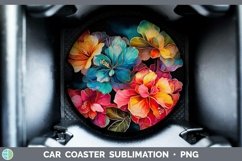 GorgeousNeon Flowers Car Coaster design.