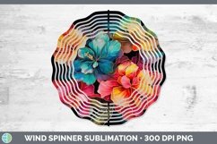 GorgeousNeon Flowers Wind Spinner design.