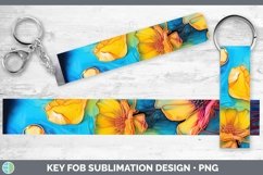 GorgeousNeon Flowers Key Fob design.