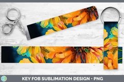 GorgeousNeon Flowers Key Fob design.
