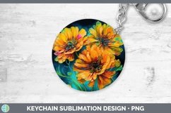 GorgeousNeon Flowers Keychain design.