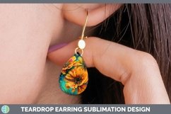GorgeousNeon Flowers Teardrop Earrings design.