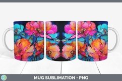 GorgeousNeon Flowers Mug Wrap design.