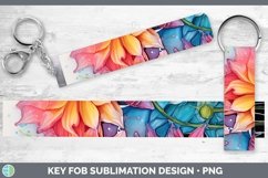 GorgeousNeon Flowers Key Fob design.