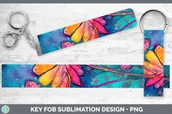 GorgeousNeon Flowers Key Fob design.
