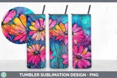 GorgeousNeon Flowers Tumbler design.
