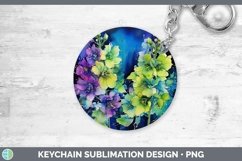 GorgeousNeon Flowers Keychain design.
