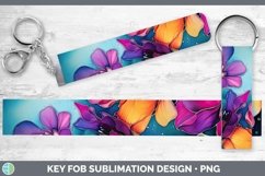 GorgeousNeon Flowers Key Fob design.