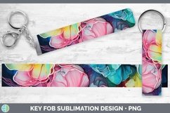 GorgeousNeon Flowers Key Fob design.