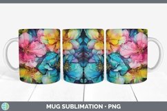 GorgeousNeon Flowers Mug Wrap design.