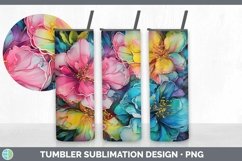 GorgeousNeon Flowers Tumbler design.