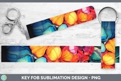 GorgeousNeon Flowers Key Fob design.
