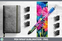 GorgeousNeon Flowers Pen Wrap design.