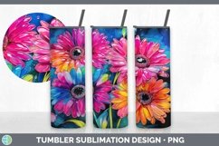 GorgeousNeon Flowers Tumbler design.