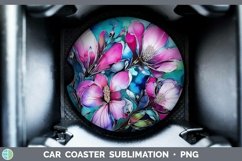 GorgeousNeon Flowers Car Coaster design.