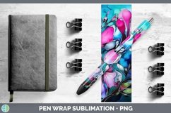 GorgeousNeon Flowers Pen Wrap design.