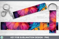 GorgeousNeon Flowers Key Fob design.