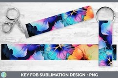 GorgeousNeon Flowers Key Fob design.