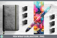 GorgeousNeon Flowers Pen Wrap design.