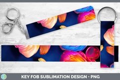 GorgeousNeon Flowers Key Fob design.