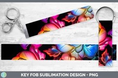 GorgeousNeon Flowers Key Fob design.