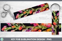 GorgeousNeon Flowers Key Fob design.