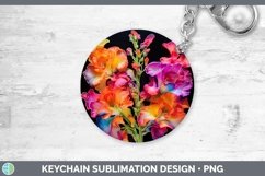 GorgeousNeon Flowers Keychain design.