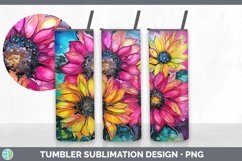 GorgeousNeon Flowers Tumbler design.
