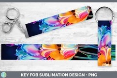 GorgeousNeon Flowers Key Fob design.
