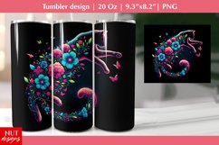 Jumping Floral Cat tumbler sublimation Spring cat tumbler Product Image 1