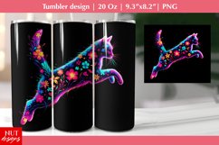 Spring cat tumbler Jumping Floral Cat tumbler sublimation Product Image 1