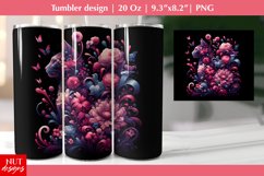 Spring cat tumbler Jumping Cat with flowers tumbler design Product Image 1