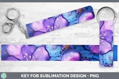 GorgeousNeon Flowers Key Fob design.