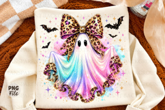 Neon Glitter Ghost Png, Halloween Coquette Ghost Png Product Image 1