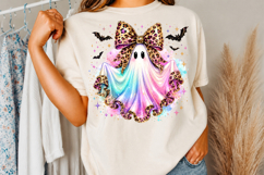 Neon Glitter Ghost Png, Halloween Coquette Ghost Png Product Image 3