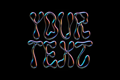 Neon Glow Chrome Text &amp; Logo Effect Product Image 3
