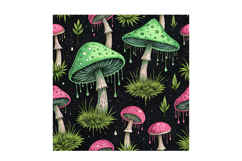 neon goblincore fantasy, glowing electric art, gritty surreal background, toxic mushroom design, bioluminescent neon pattern, fantasy goblincore aesthetic, streetwear neon graphic, alt fashion artwork, dark moss texture, edgy electric design, goblincore s