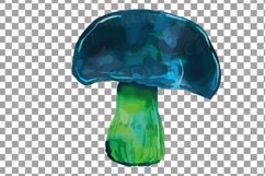 Magic mushrooms watercolour neon green and blue decoration Product Image 11