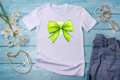 neon green bow, glowing coquette bow, vibrant bow design, green glow clipart, digital bow design, neon glow design, glowing bow art, vibrant neon green, coquette bow art, green sublimation design