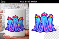 Cute Halloween Ghost | Iridescent Neon Halloween Coffee Mug Product Image 1