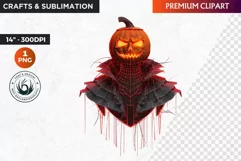 Pumpkin head Halloween Clipart, Halloween PNG, Neon clipart Product Image 1
