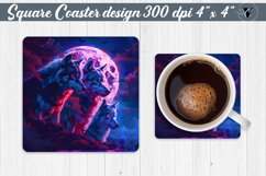 Square Coaster | Neon | Halloween coaster Product Image 1