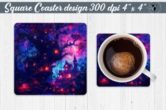 Square Coaster | Neon | Halloween coaster Product Image 1