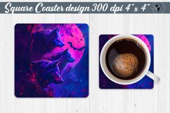 Square Coaster | Neon | Halloween coaster Product Image 1