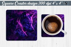 Square Coaster | Neon | Halloween coaster Product Image 1