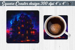 Square Coaster | Neon | Halloween coaster Product Image 1